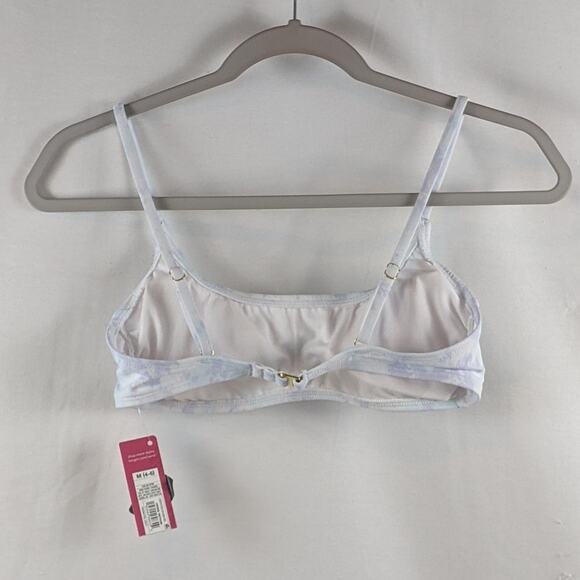 Xhilaration‎ Bikini Top Blue Tie Dye Bralette Juniors M Swimsuit Removable Cups - Picture 2 of 6